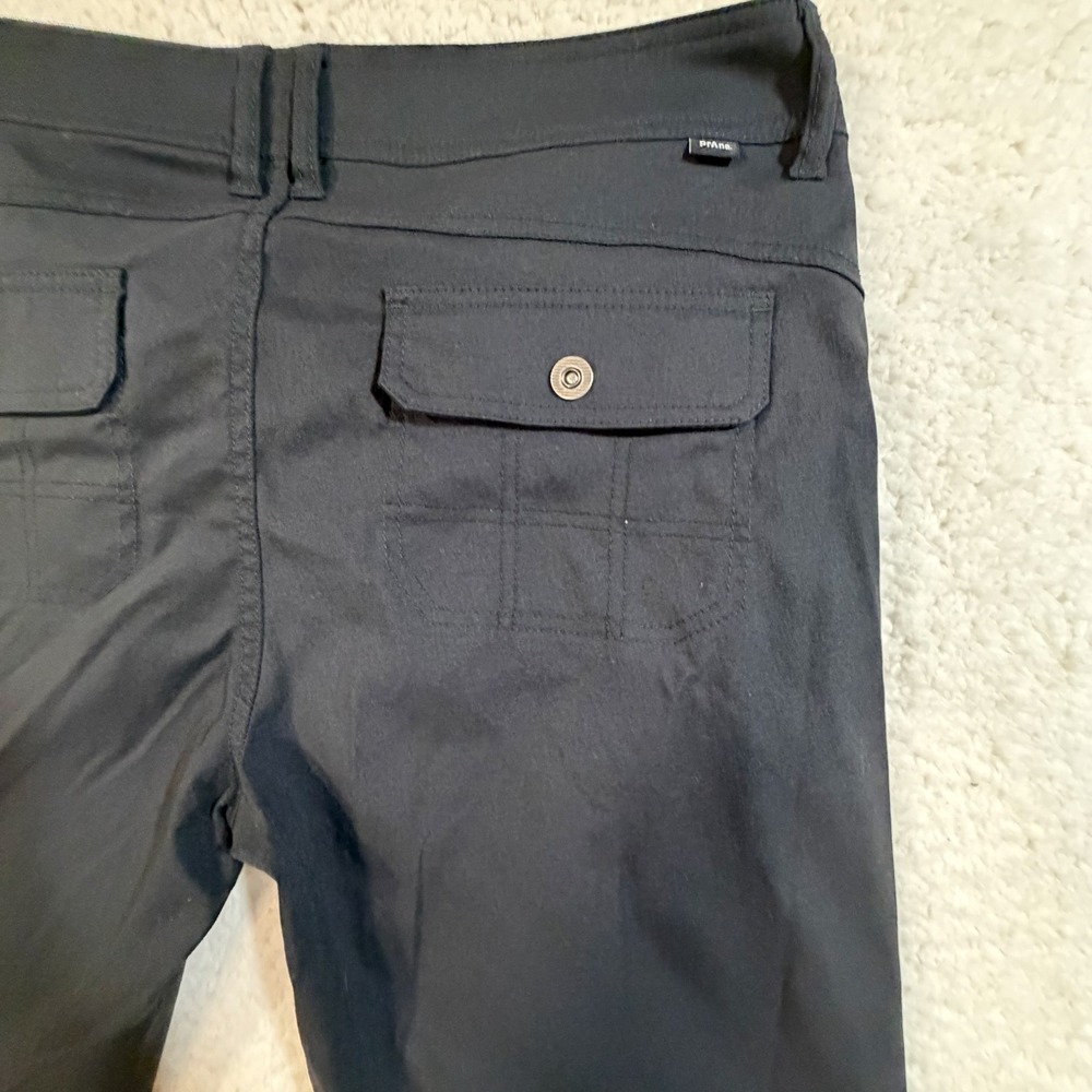 Prana Halle Size 14 Short Hiking Pants Black Roll Up Convertible Outdoor Trail - Picture 5 of 11
